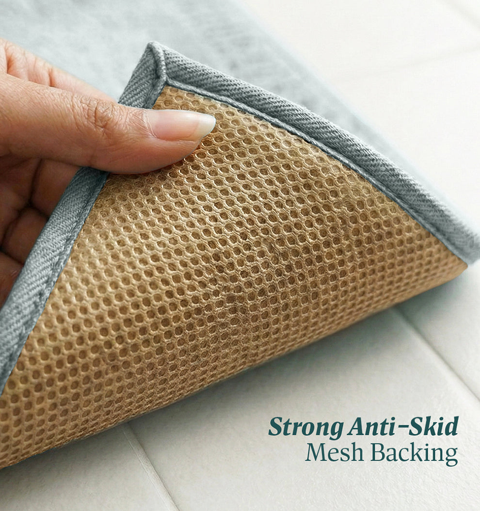 Contour Set Foam Padded Bathmat - Lagoon Mist