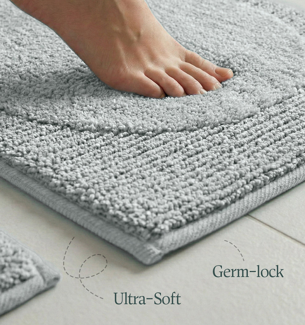 Contour Set Foam Padded Bathmat - Lagoon Mist
