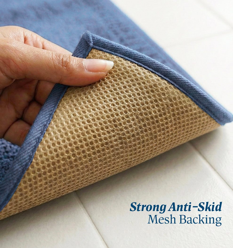 Contour Set Foam Padded Bathmat - Deep Harbor