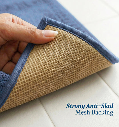 Contour Set Foam Padded Bathmat - Deep Harbor