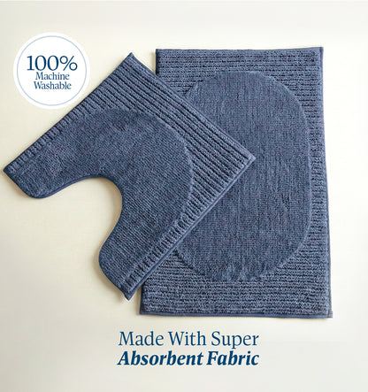 Contour Set Foam Padded Bathmat - Deep Harbor