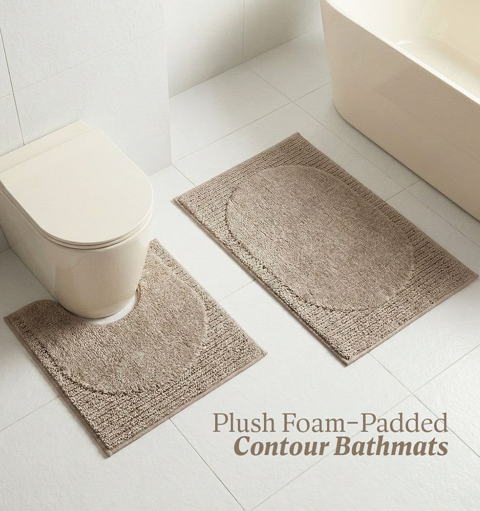 Contour Set Foam Padded Bathmat - Dune Shade