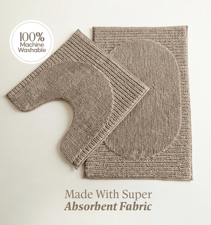Contour Set Foam Padded Bathmat - Dune Shade