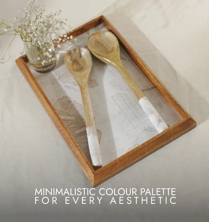 Ivoryglow Enameled Serving Tray