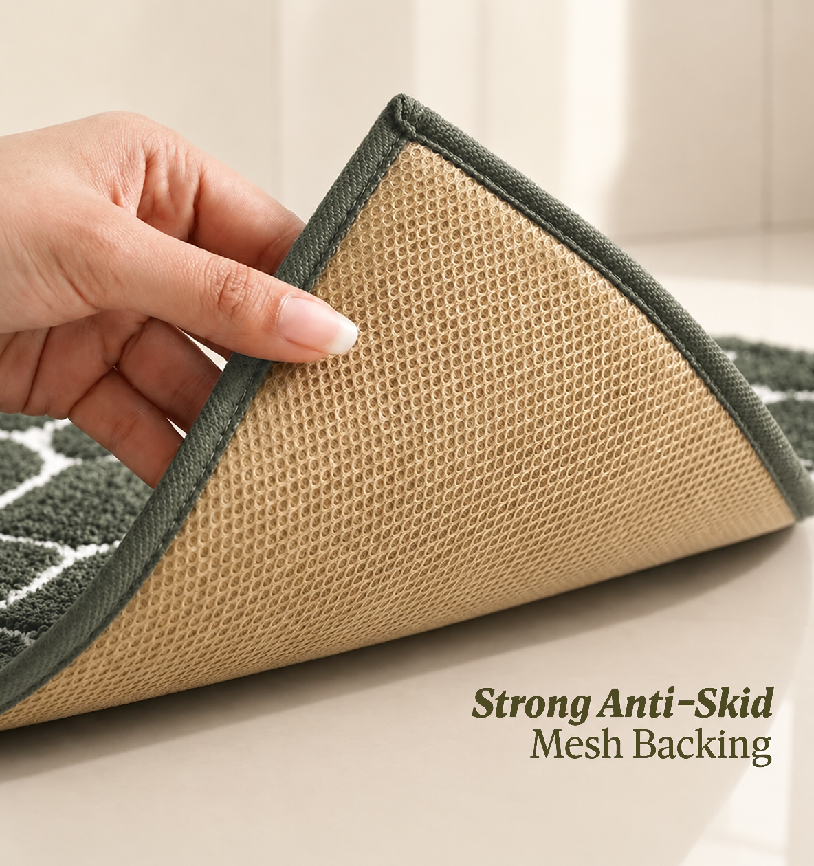 Contour Set Foam Padded Bathmat - Matcha Mist