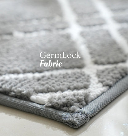 Knitted Geo Diamond Bathmat - Slate Grey