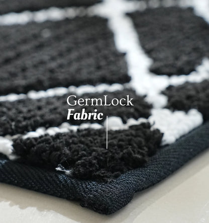 Knitted Geo Diamond Bathmat - Onyx Grid