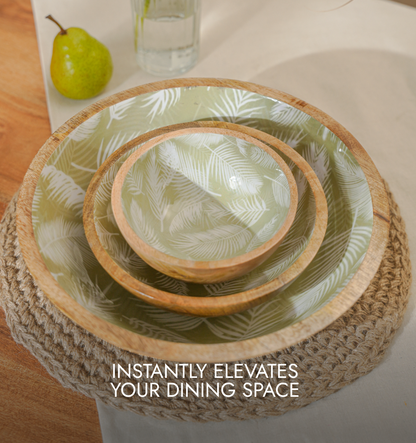 SageNest Inlaid Wooden Bowl