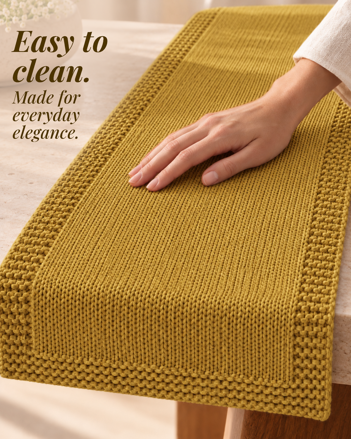 Paudha’s Exquisite Imperial Border Heavy - Knit 100% Ring-Spun Cotton Table Runner - Harvest Amber