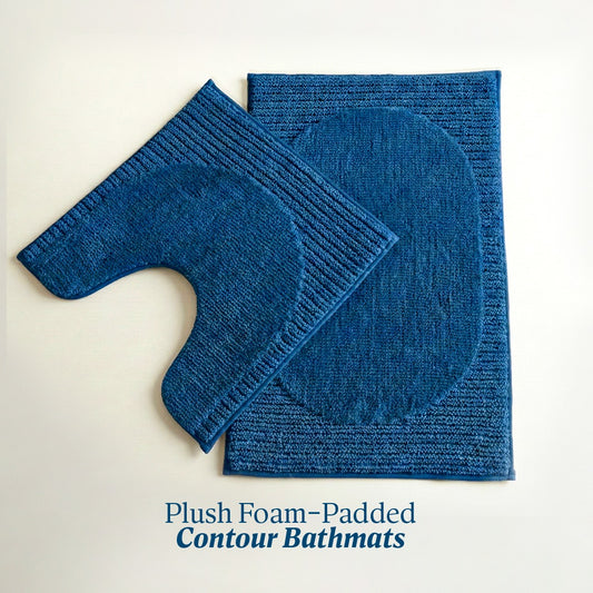Contour Set Foam Padded Bathmat - Deep Harbor