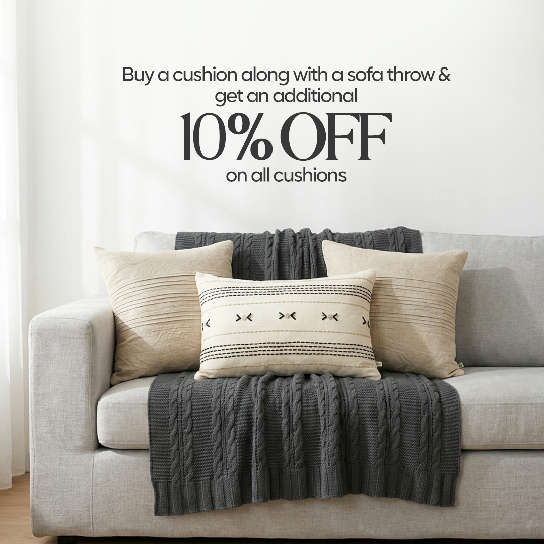 Paudha’s Exquisite Windsor Luxe All-Season, Breathable, 100% Cotton Knitted Sofa Throw - Frosted Granite