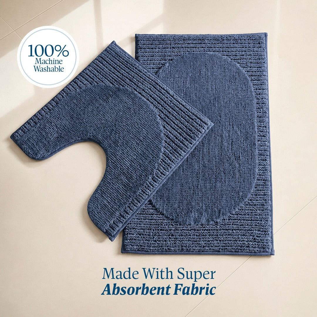 Contour Set Foam Padded Bathmat - Deep Harbor