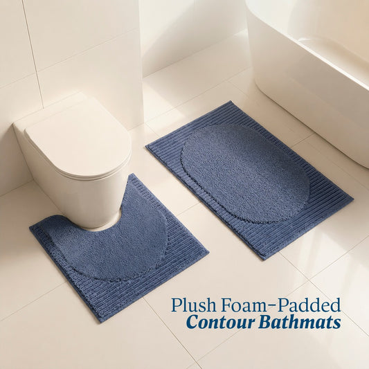 Contour Set Foam Padded Bathmat - Deep Harbor