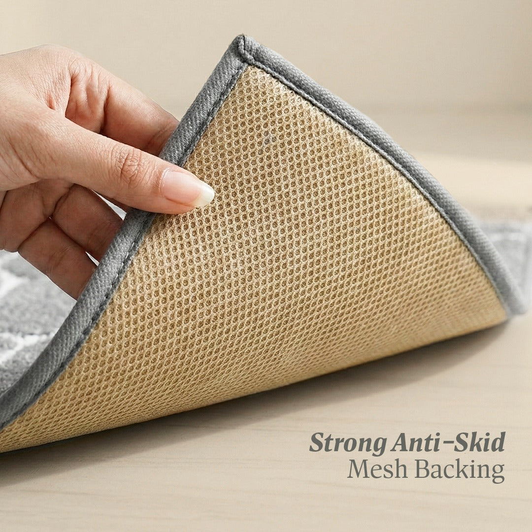 Contour Set Foam Padded Bathmat - Granite Haze