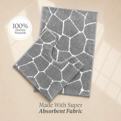 Contour Set Foam Padded Bathmat - Granite Haze