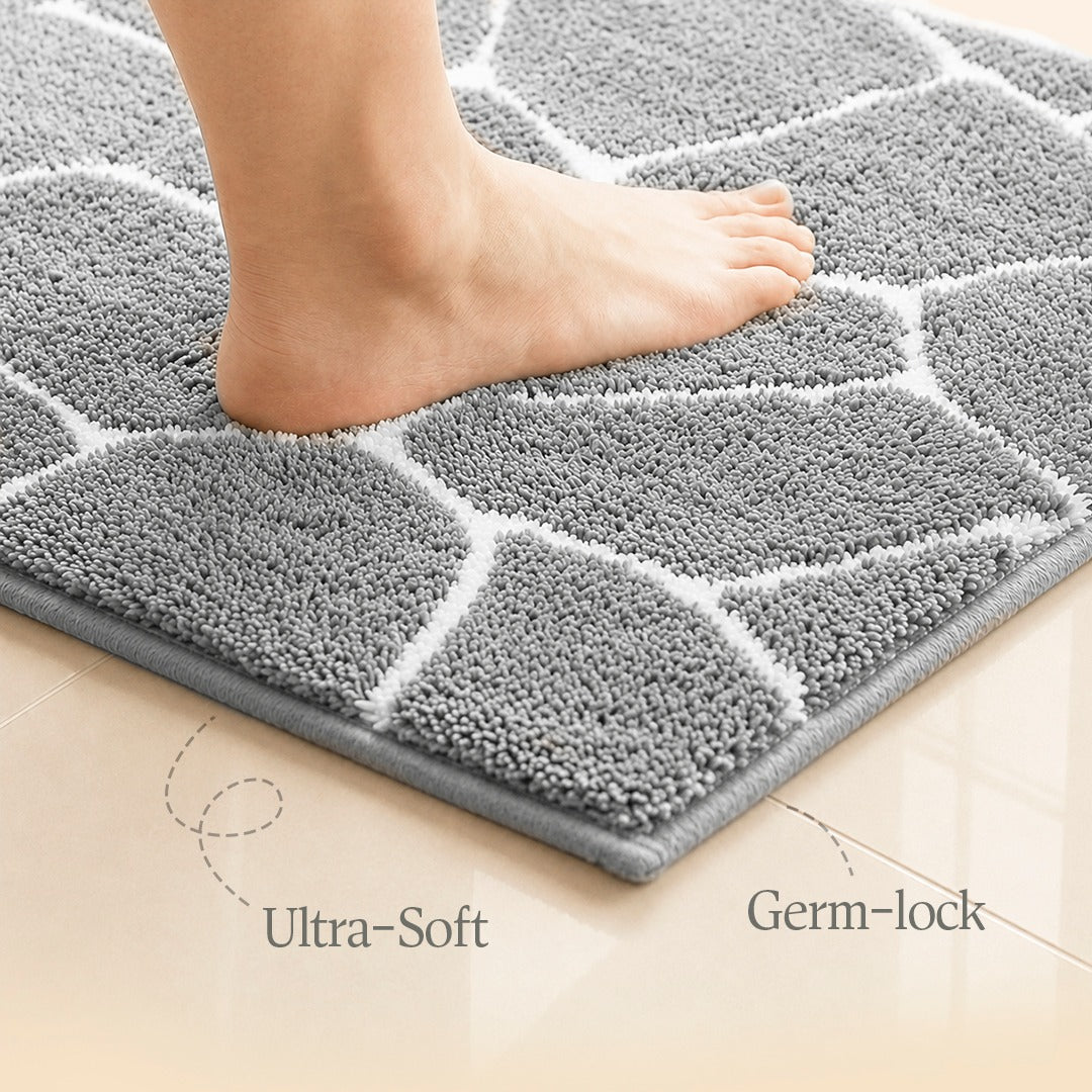 Contour Set Foam Padded Bathmat - Granite Haze