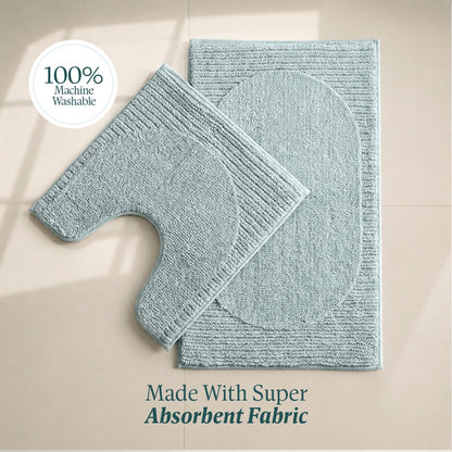 Contour Set Foam Padded Bathmat - Lagoon Mist