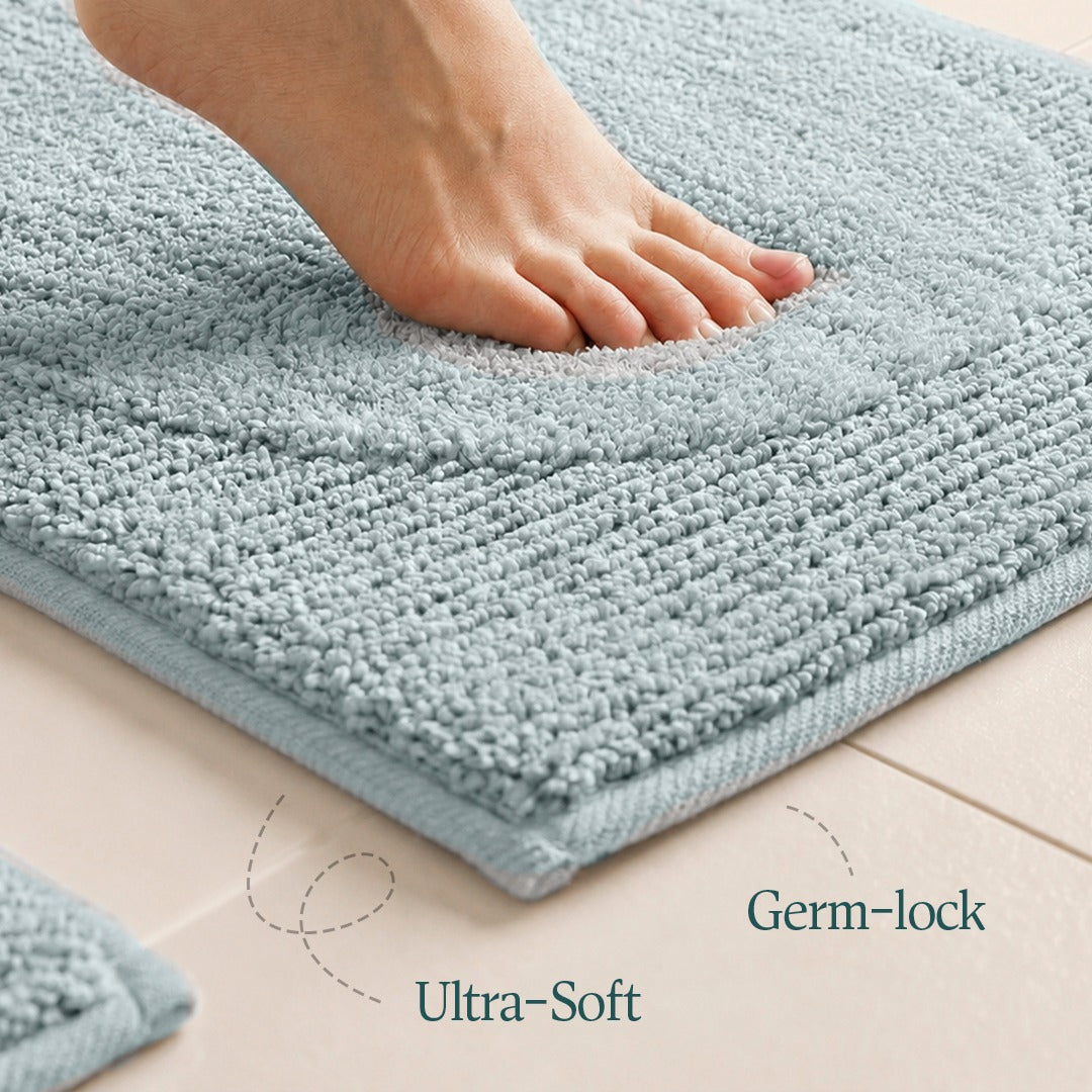 Contour Set Foam Padded Bathmat - Lagoon Mist