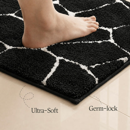 Contour Set Foam Padded Bathmat - Noir Rock