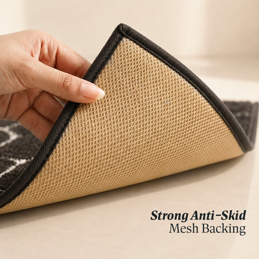Contour Set Foam Padded Bathmat - Noir Rock