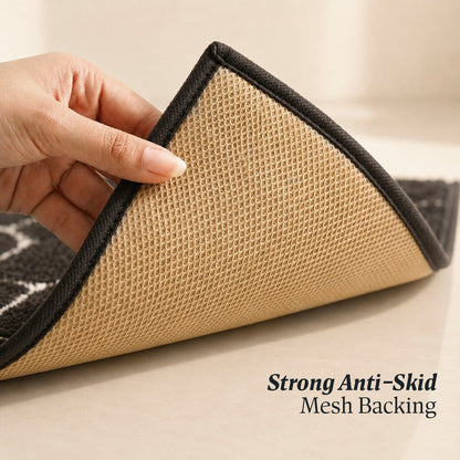 Contour Set Foam Padded Bathmat - Noir Rock