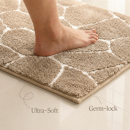 Contour Set Foam Padded Bathmat - Sand Pebble