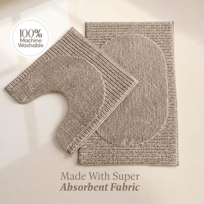 Contour Set Foam Padded Bathmat - Dune Shade