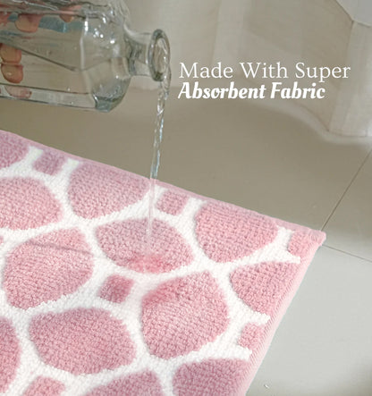 Knitted Geo Luxe Bathmat - Desert Blush