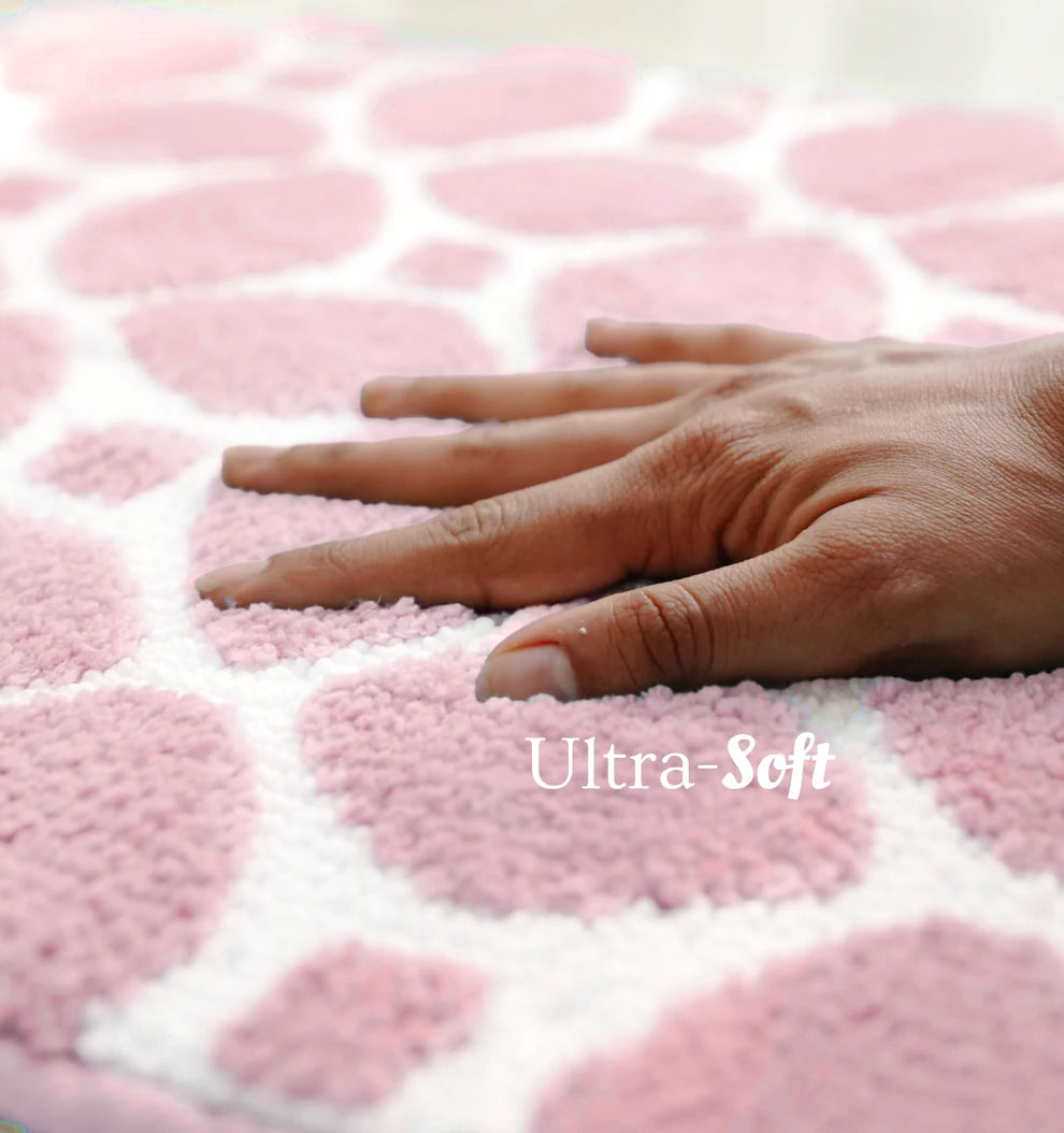 Knitted Geo Luxe Bathmat - Desert Blush