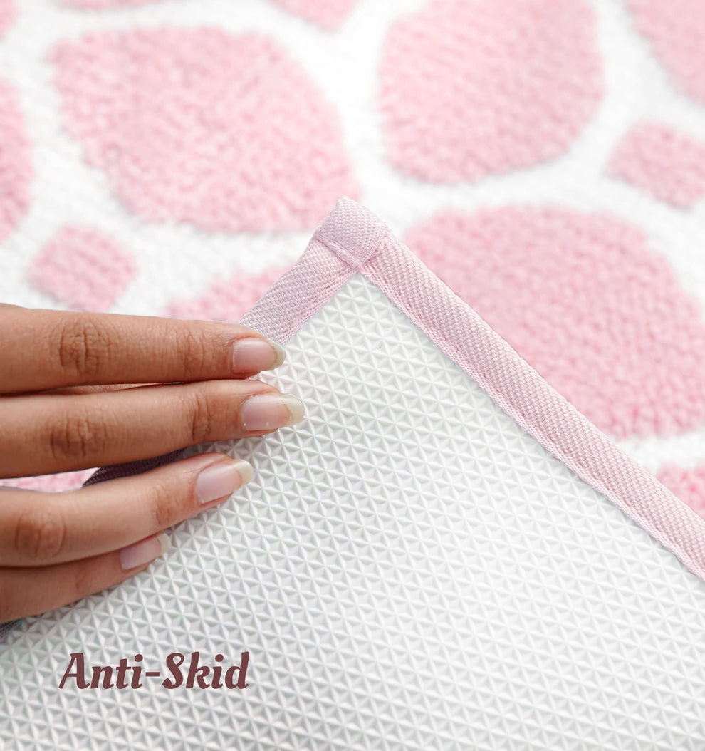 Knitted Geo Luxe Bathmat - Desert Blush