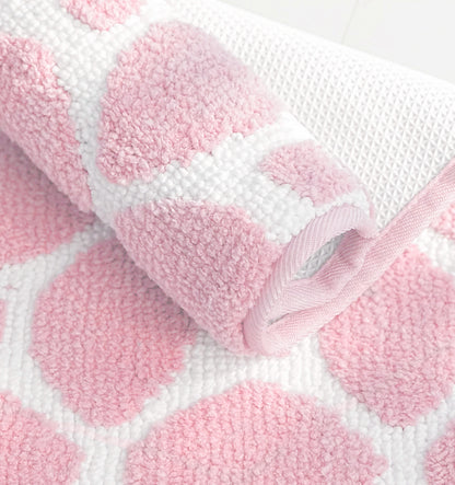 Knitted Geo Luxe Bathmat - Desert Blush