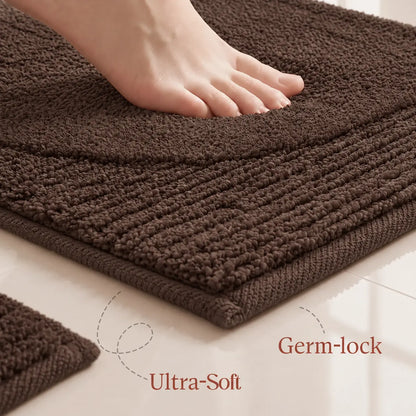Contour Set Foam Padded Bathmat - Espresso Bean