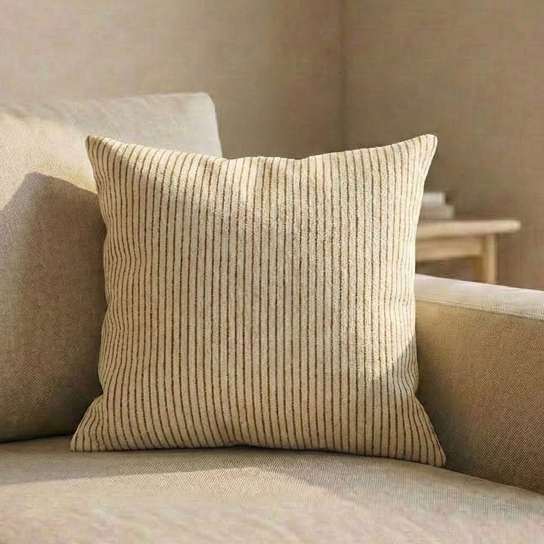 Paudha’s Handcrafted Printed Cotton Cushion Cover – Crimson Thread