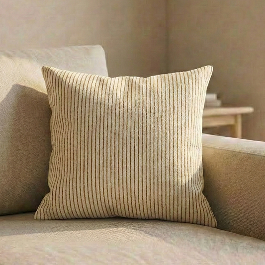 Paudha’s Handcrafted Printed Cotton Cushion Cover – Crimson Thread