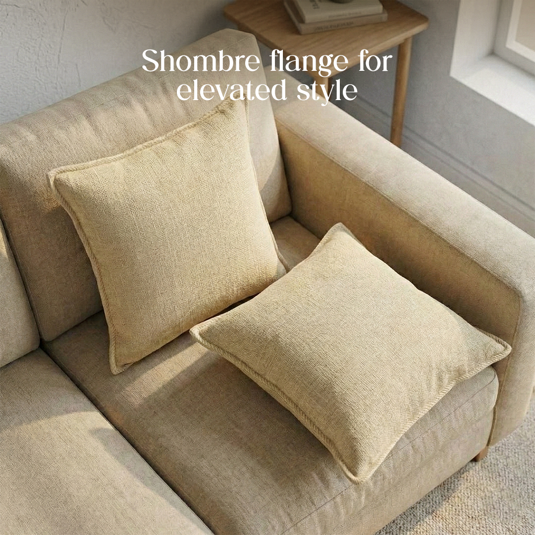 Paudha’s Handcrafted Embroidered Slub Cotton Cushion Cover – Coastal Dusk