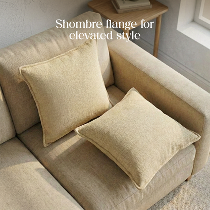 Paudha’s Handcrafted Embroidered Slub Cotton Cushion Cover – Coastal Dusk