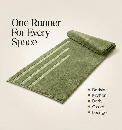 Paudha Luxe Comfort Multi-Area Runner - Thyme Moss