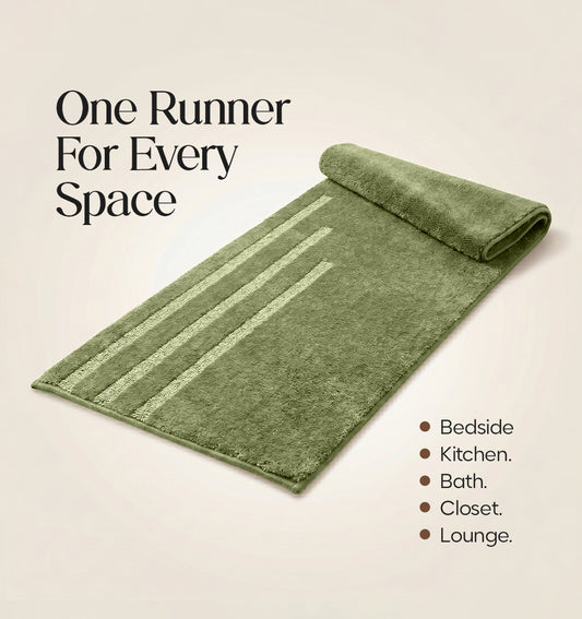 Paudha Luxe Comfort Multi-Area Runner - Thyme Moss