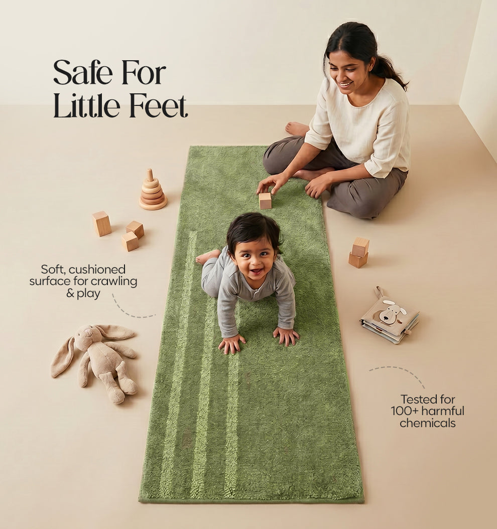 Paudha Luxe Comfort Multi-Area Runner - Thyme Moss
