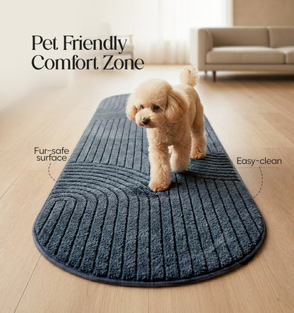 Paudha Pinstriped Luxe Comfort Multi-Area Runner - Mirage Blue