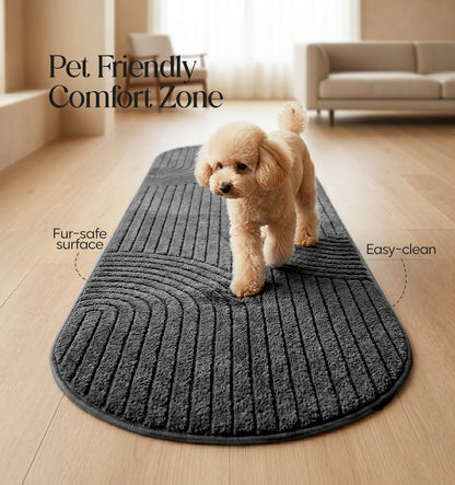 Paudha Pinstriped Luxe Comfort Multi-Area Runner - Carbon Slate
