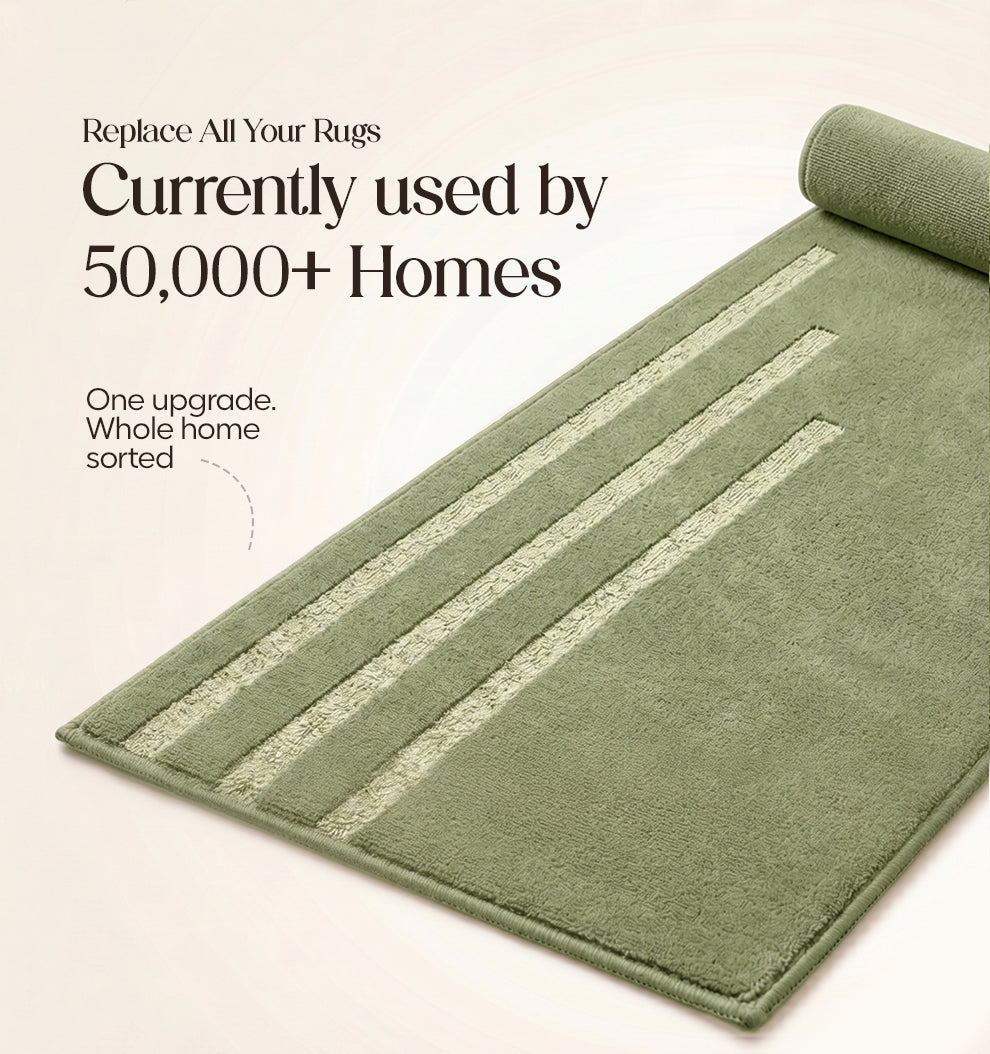 Paudha Luxe Comfort Multi-Area Runner - Thyme Moss