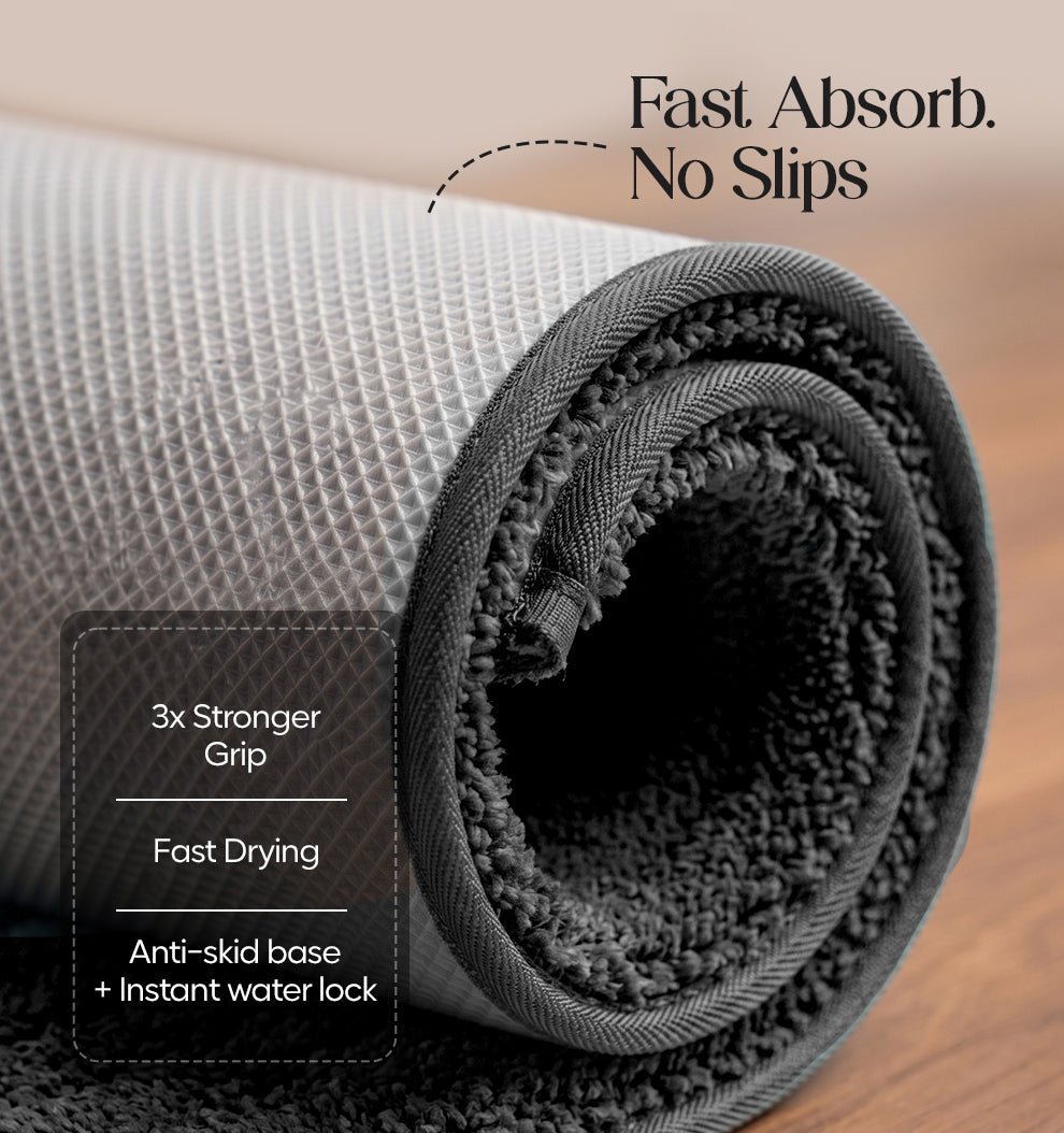 Paudha Pinstriped Luxe Comfort Multi-Area Runner - Carbon Slate