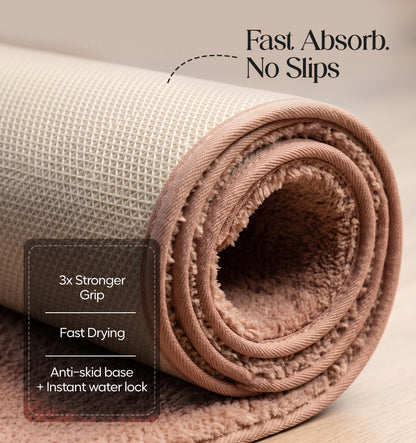 Paudha Sculpted Luxe Comfort Multi-Area Runner - Rose Pearl