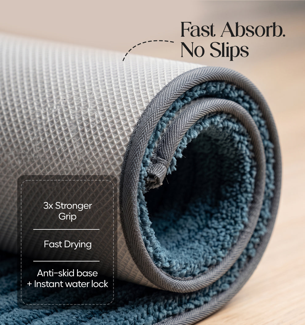 Paudha Pinstriped Luxe Comfort Multi-Area Runner - Mirage Blue