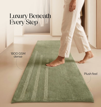 Paudha Luxe Comfort Multi-Area Runner - Thyme Moss