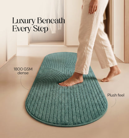 Paudha Pinstriped Luxe Comfort Multi-Area Runner - Blue Surf