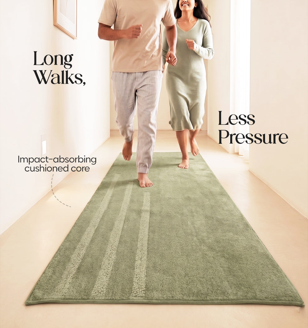 Paudha Luxe Comfort Multi-Area Runner - Thyme Moss