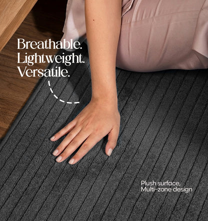 Paudha Pinstriped Luxe Comfort Multi-Area Runner - Carbon Slate