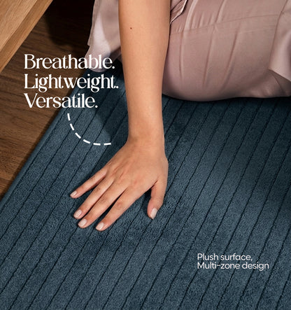 Paudha Pinstriped Luxe Comfort Multi-Area Runner - Mirage Blue